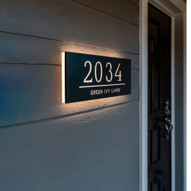 Personalized LED Metal House Sign