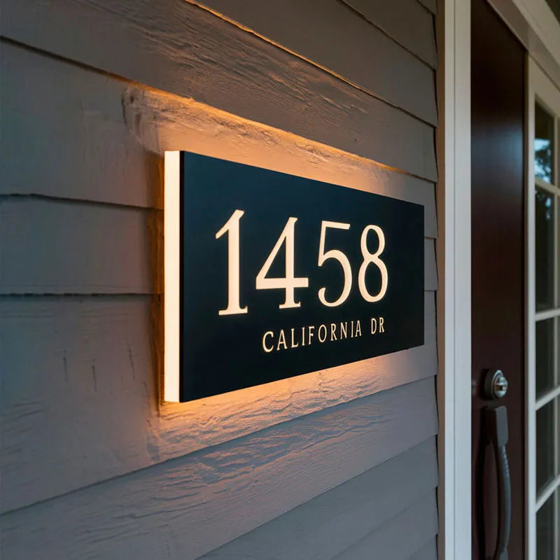 Personalized LED Metal House Sign