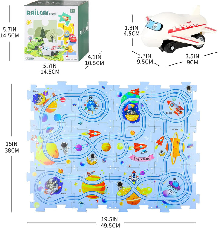 Educational Puzzle Track Car