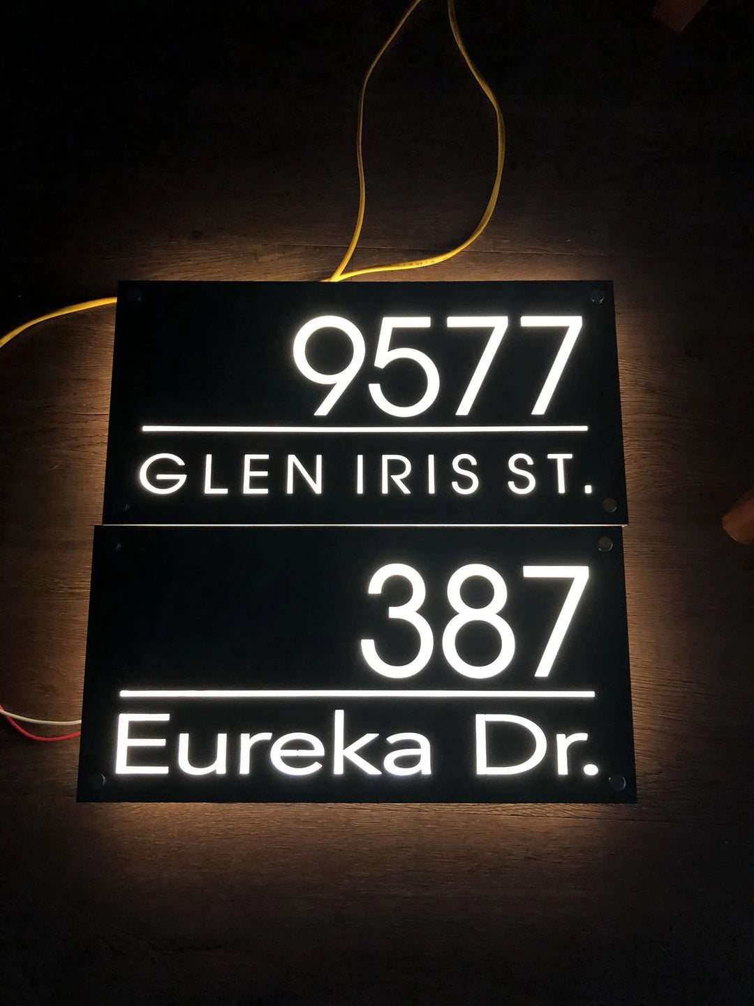 Custom LED House Number Plaque