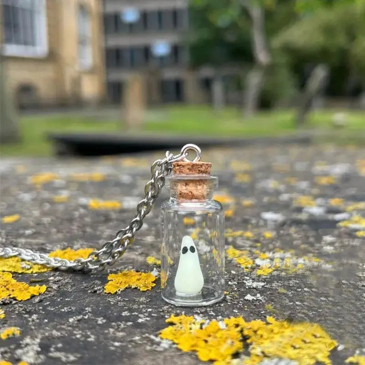 Glow-in-the-Dark Ghost Necklace