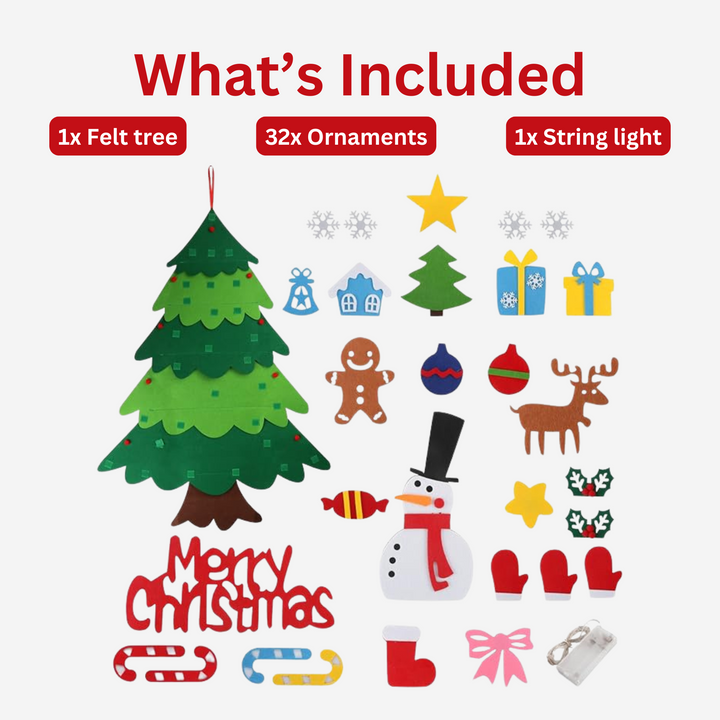 Interactive Felt Christmas Tree Set