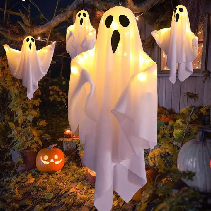 FlexiGlow Spooky Ghost Ornaments