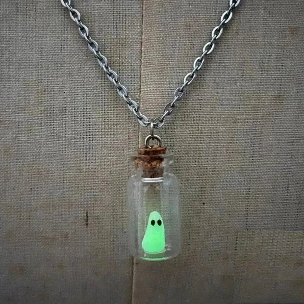 Glow-in-the-Dark Ghost Necklace