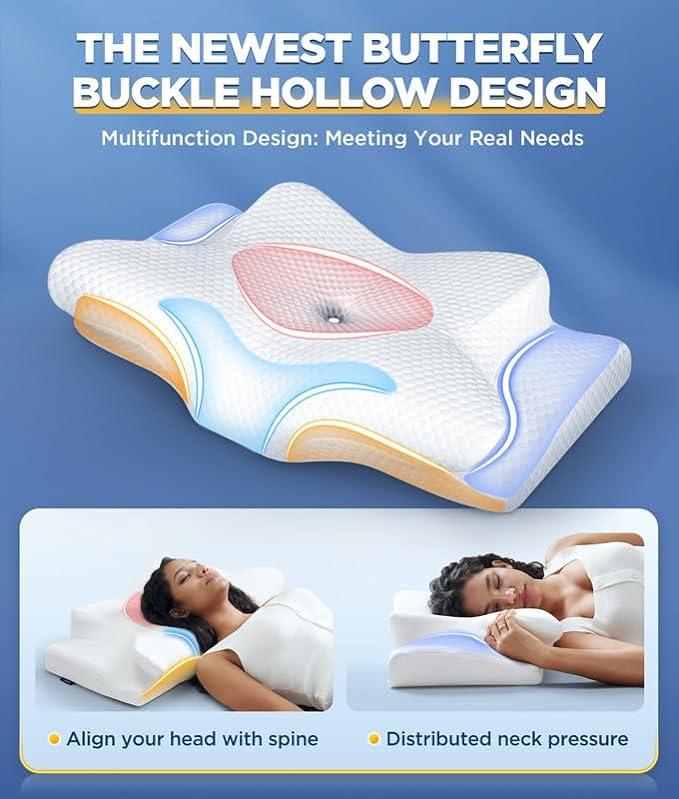 Ergonomic Memory Foam Neck Pillow